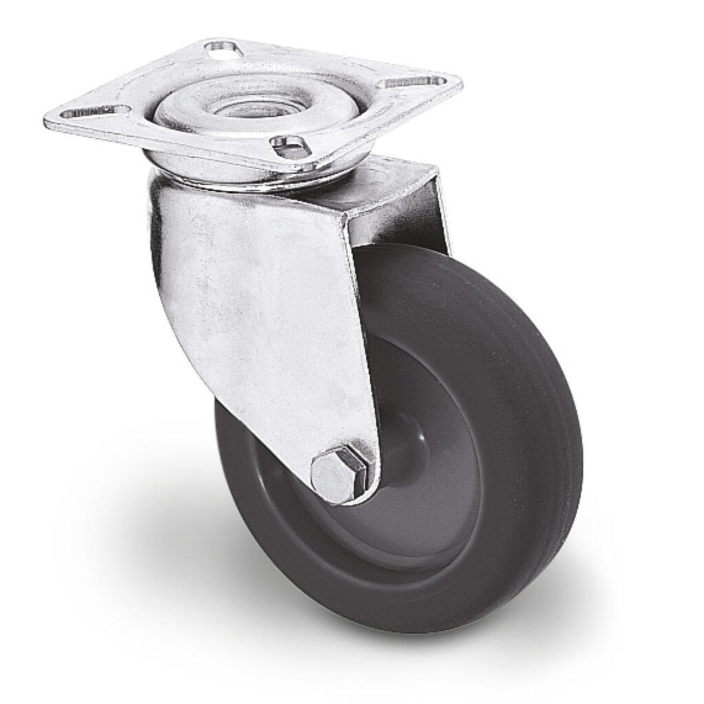 Zwenkwielen voor snijstandaarden, cap. 75 kg Product afbeelding: Zwenkwielen voor snijstandaarden, cap. 75 kg