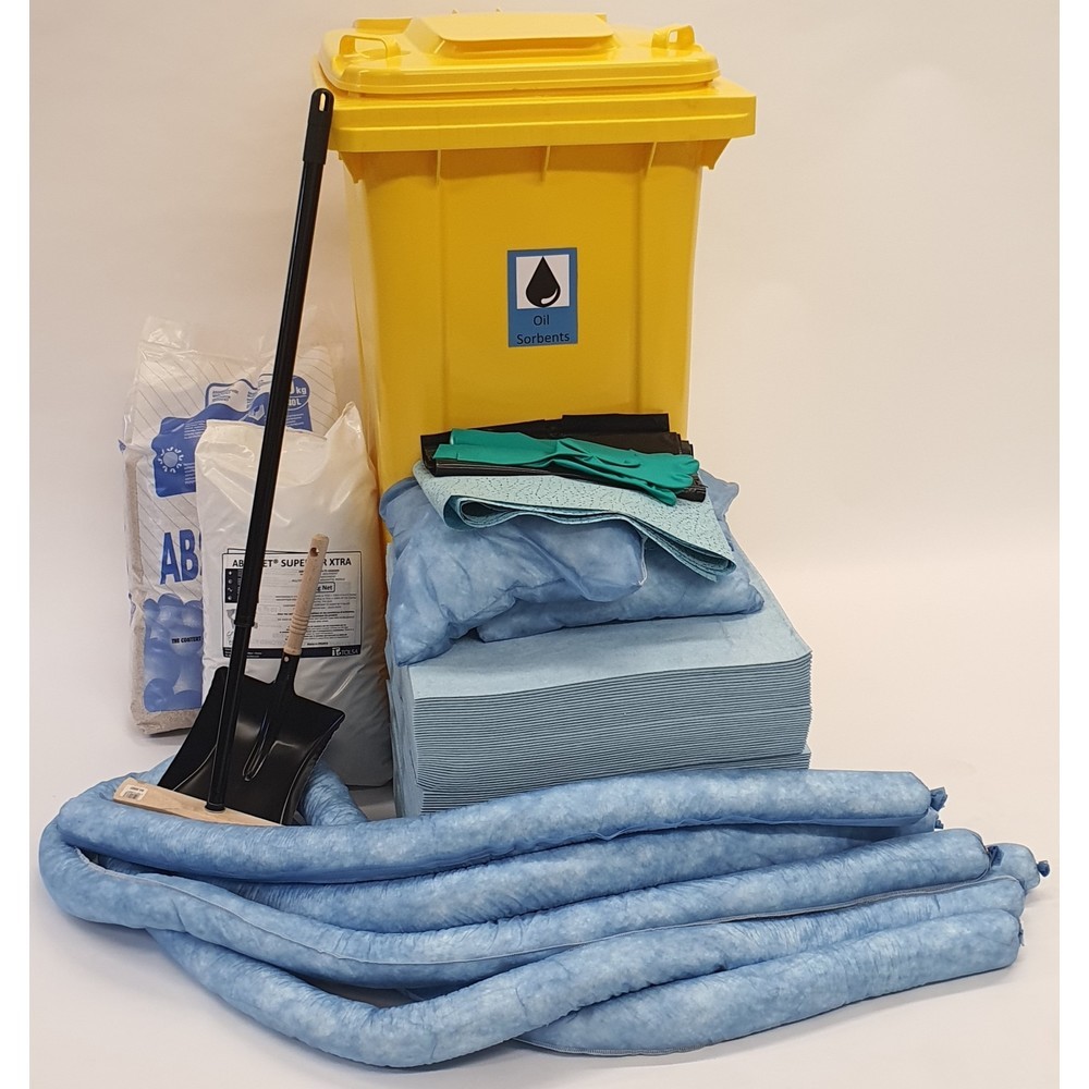 Product afbeelding: Noodpakket Premium, rolton, olie, absorptievermogen 200 l, blauw