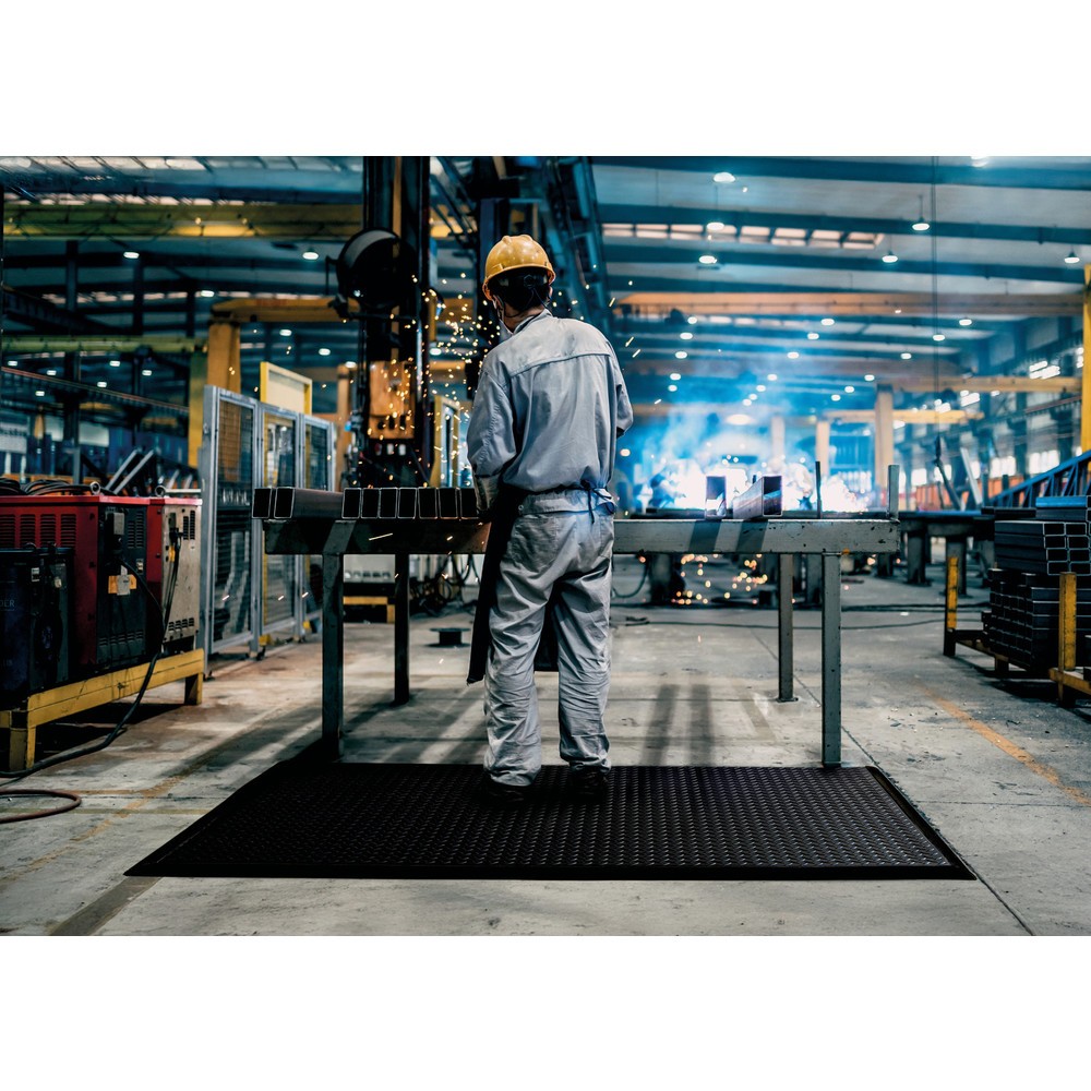 Produktabbildung Nr. 4: NoTrax Tapis de soudage pour poste de travail Diamond Flex™ Nitrile, lxP 970 x 1 630 mm, noir