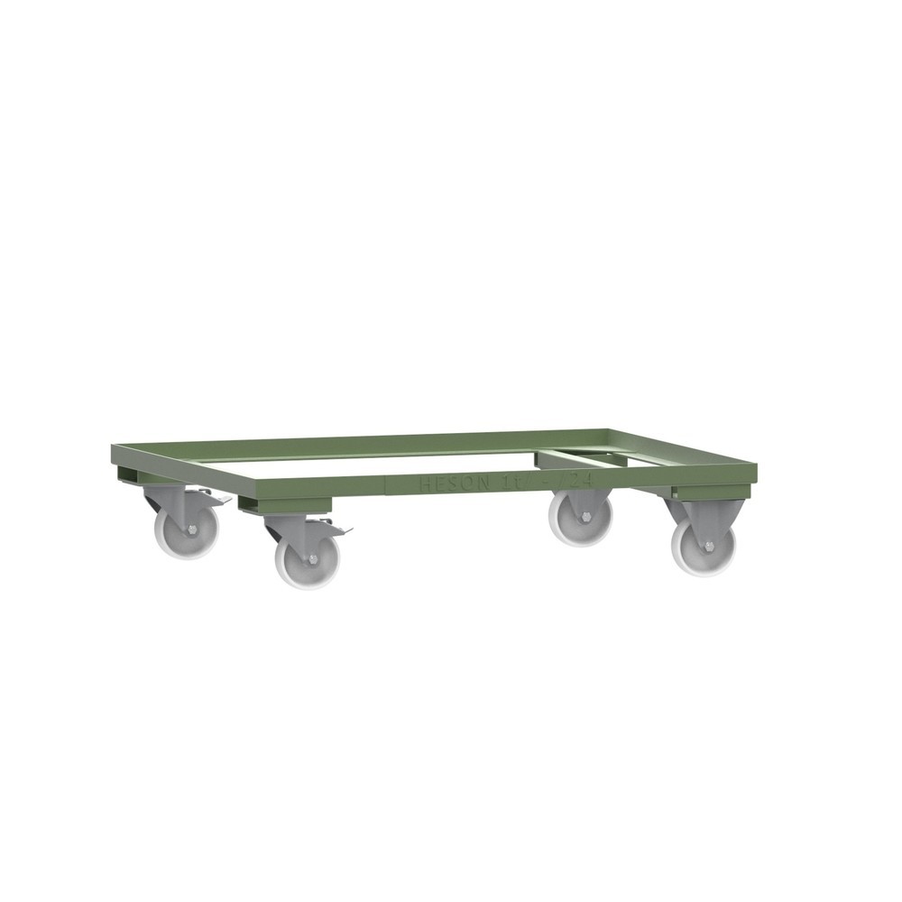 Product afbeelding: Onderstel voor gitterbox HESON®, gelakt, voor bakken 1.000 x 800 mm, resedagroen
