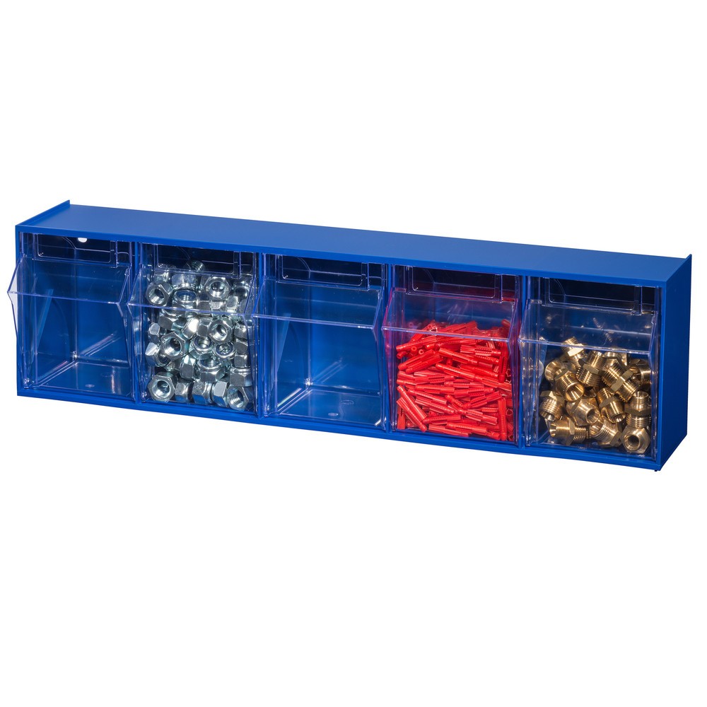 Produktabbildung Nr. 2: Opbergsysteem met kantelbakken Allit, 5 bakken, blauw