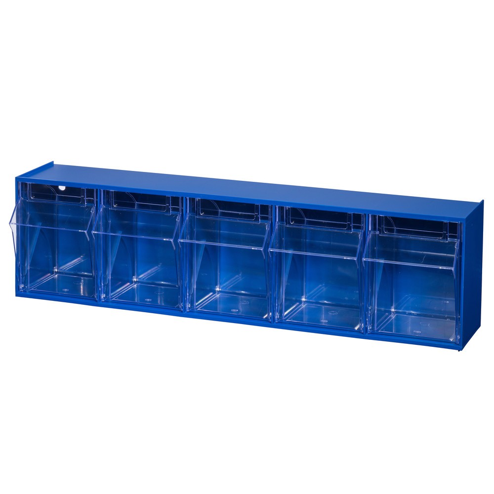 Produktabbildung Nr. 1: Opbergsysteem met kantelbakken Allit, 5 bakken, blauw