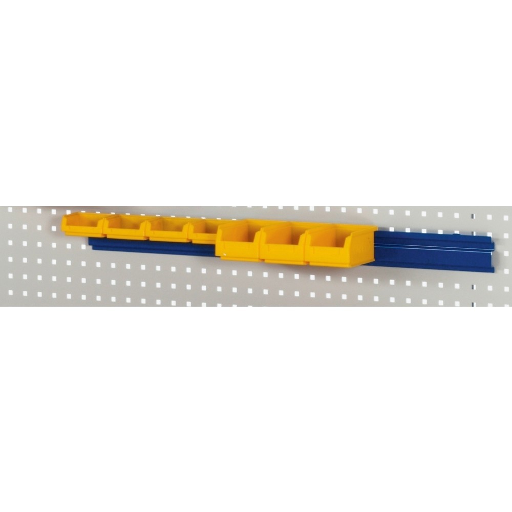 Product afbeelding: Ophangrail RAU voor geperforeerde plaat, voor de opname van magazijnbakken, hxbxd 65 x 900 x 20 mm