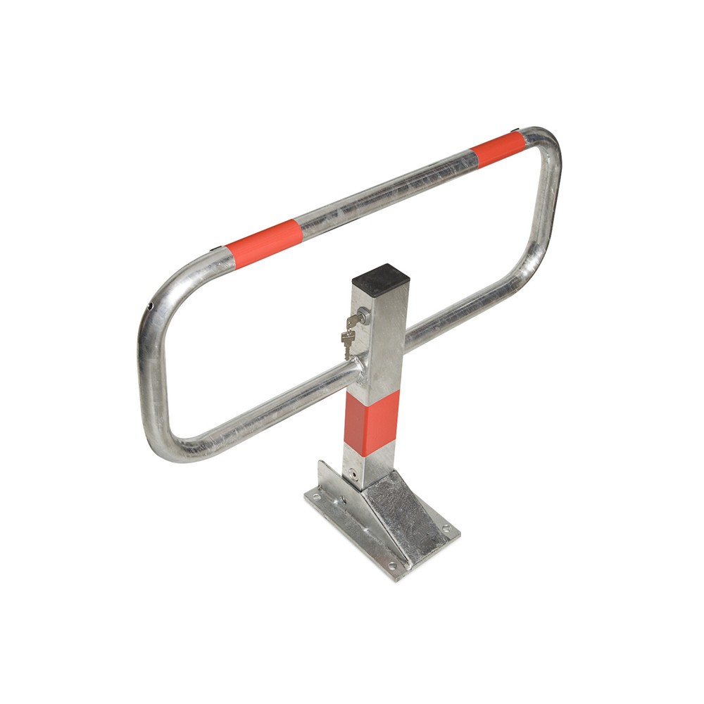 Produktabbildung Nr. 1: Opklapbare parkeerbeugel Plus, met reflectoren, voor plaatsing in gegoten beton