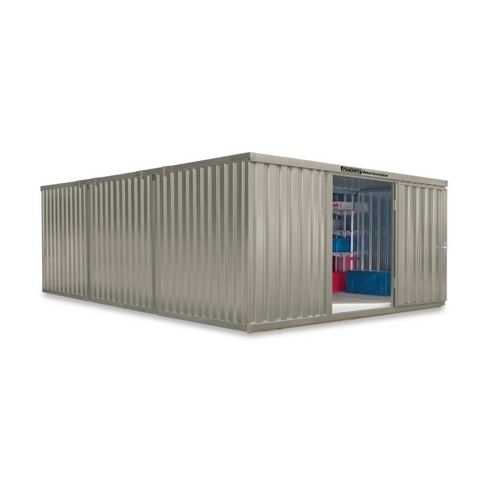 Produktabbildung Nr. 1: Opslagcontainer combinatie, 3 modules, hxbxd 2.150 x 4.050 x 6.520 mm, voorgemonteerd, houten bodem, gelakt, grijswit