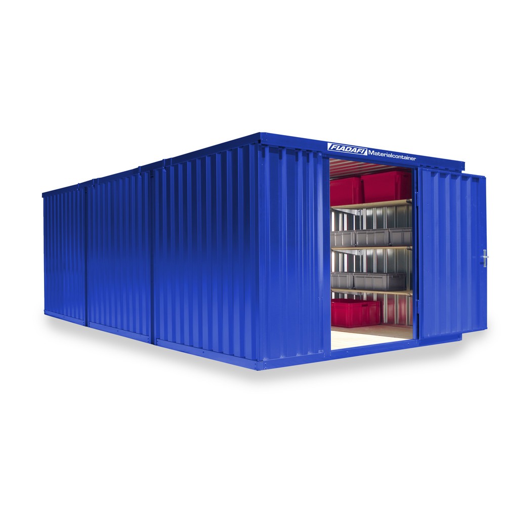 Produktabbildung Nr. 1: Opslagcontainer combinatie, 3 modules, hxbxd 2.150 x 3.050 x 6.520 mm, voorgemonteerd, houten bodem, gelakt, gentiaanblauw