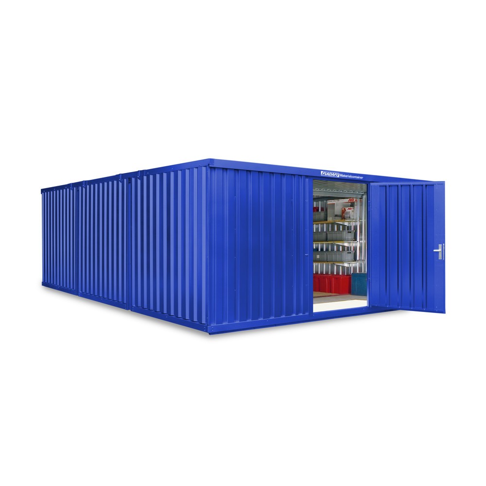 Produktabbildung Nr. 1: Opslagcontainer combinatie, 3 modules, hxbxd 2.150 x 5.080 x 6.520 mm, voorgemonteerd, houten bodem, gelakt, gentiaanblauw