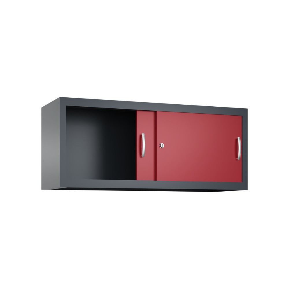 Produktabbildung Nr. 2: Opzetkast voor werkplaatsschuifdeurkast C+P, hxbxd 500 x 1.200 x 400 mm, antracietgrijs, robijnrood