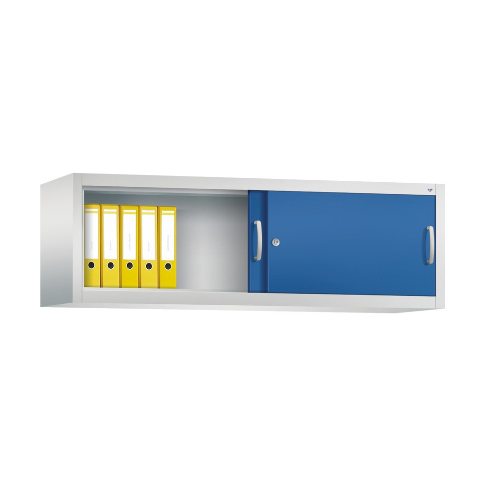 Produktabbildung Nr. 3: Opzetkast voor werkplaatsschuifdeurkast C+P, hxbxd 500 x 1.600 x 400 mm, lichtgrijs, gentiaanblauw