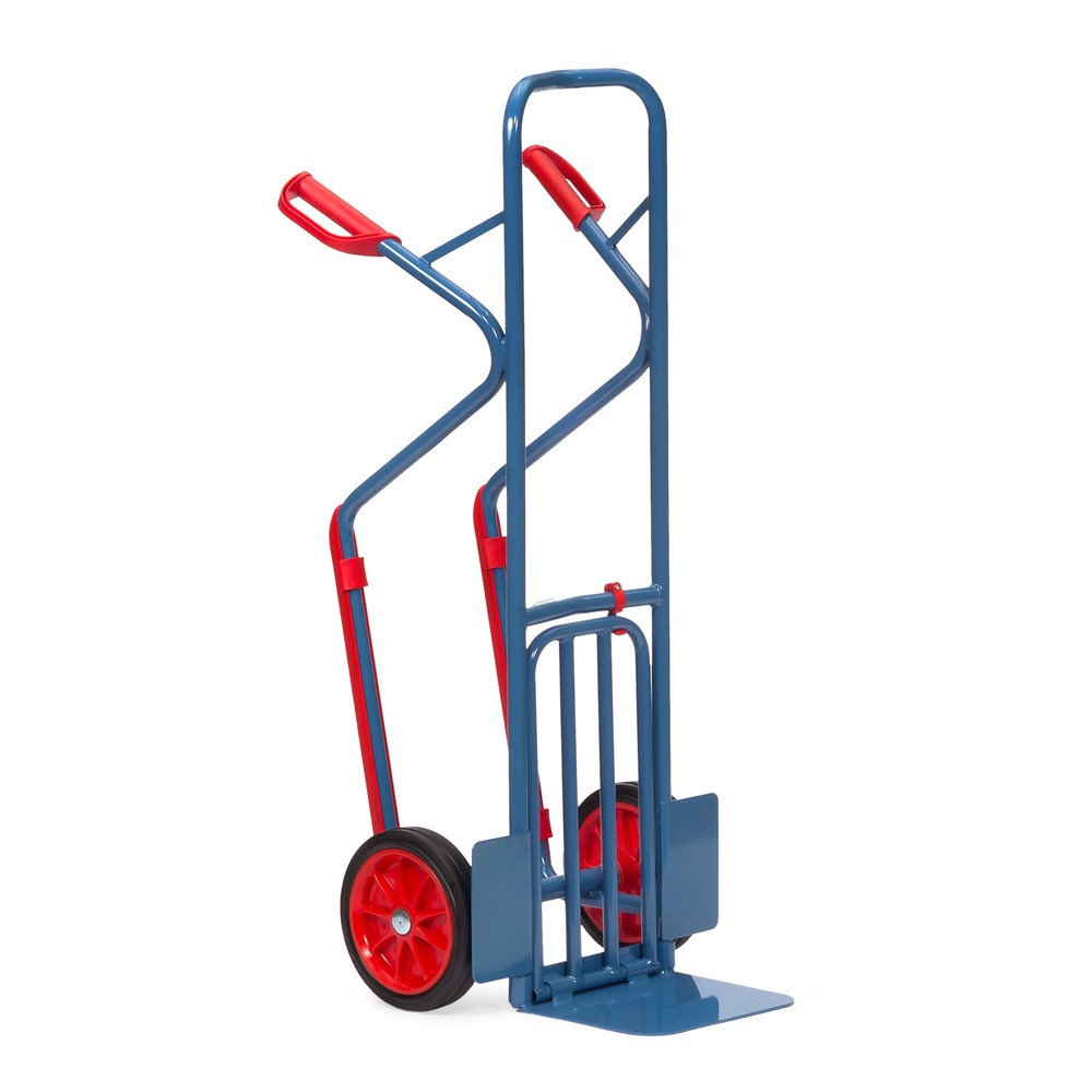 Produktabbildung Nr. 4: Pakketwagen fetra®, met inklapbare steekplaat + glijvlakken, draagvermogen 300 kg, steekplaat bxd 320 x 250 mm, volrubber banden