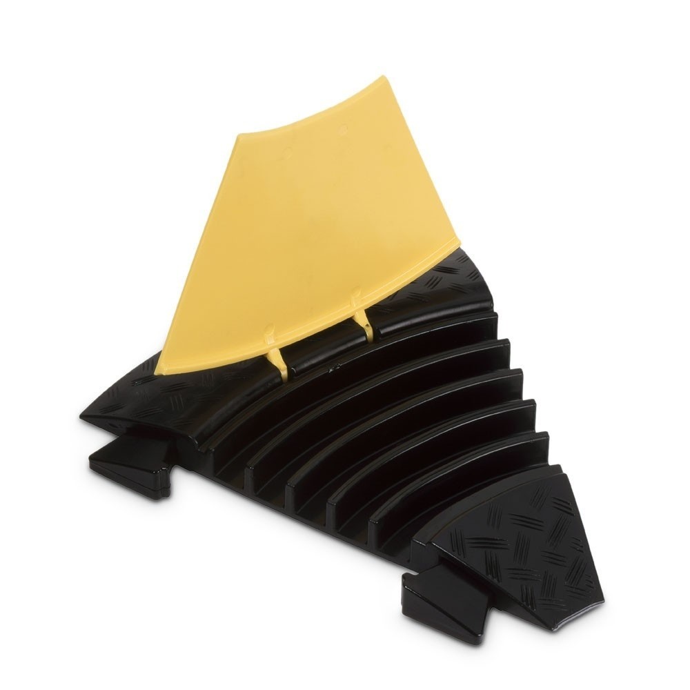 Produktabbildung Nr. 4: Passage de câbles Defender® MIDI by Adam Hall, incurvation de 45°, avec connecteurs, 5 canaux, noir/jaune
