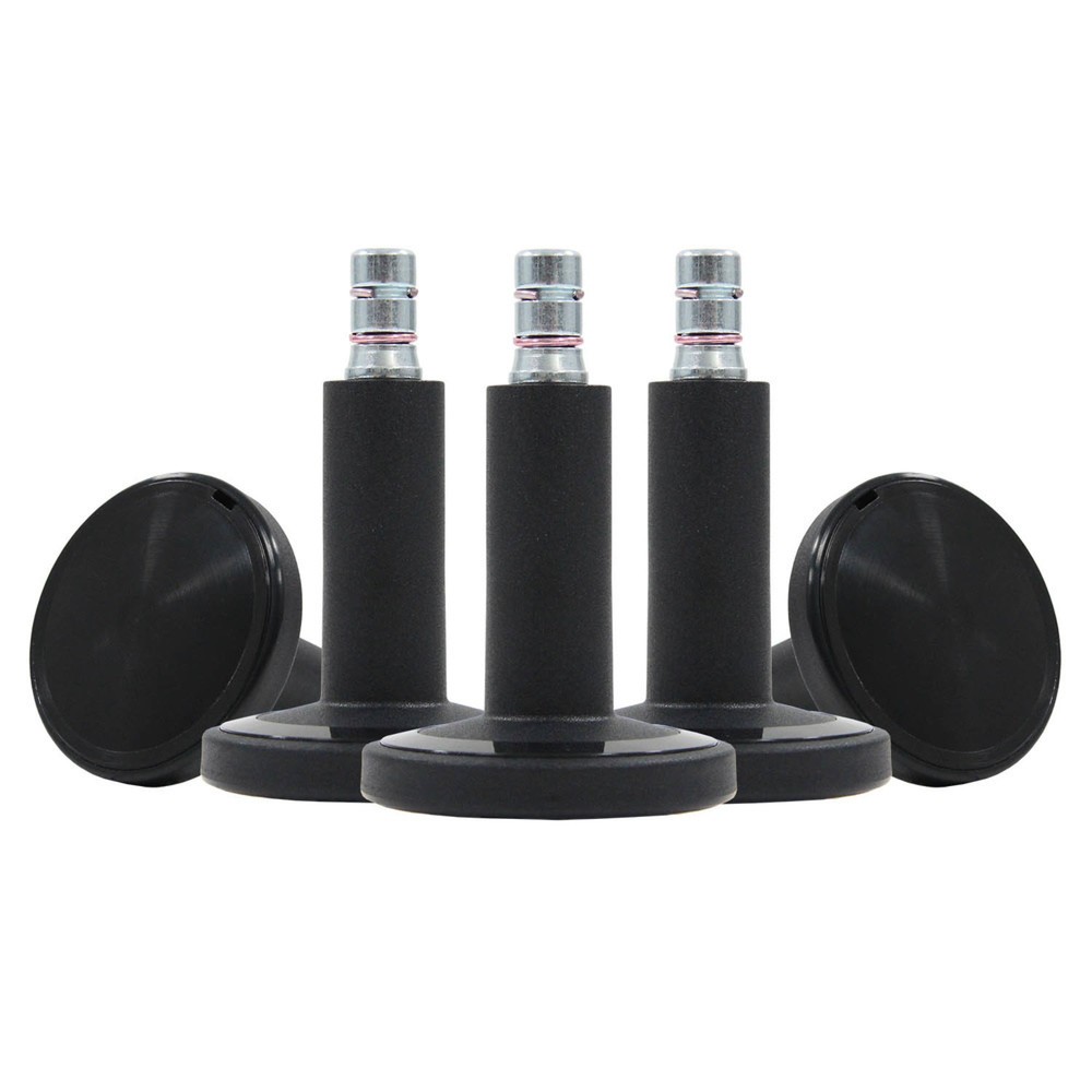 Produktabbildung Nr. 3: 5x patins de sol hjh OFFICE STATO-M tige 11 mm / 60 mm pieds, (lot de 5), noir