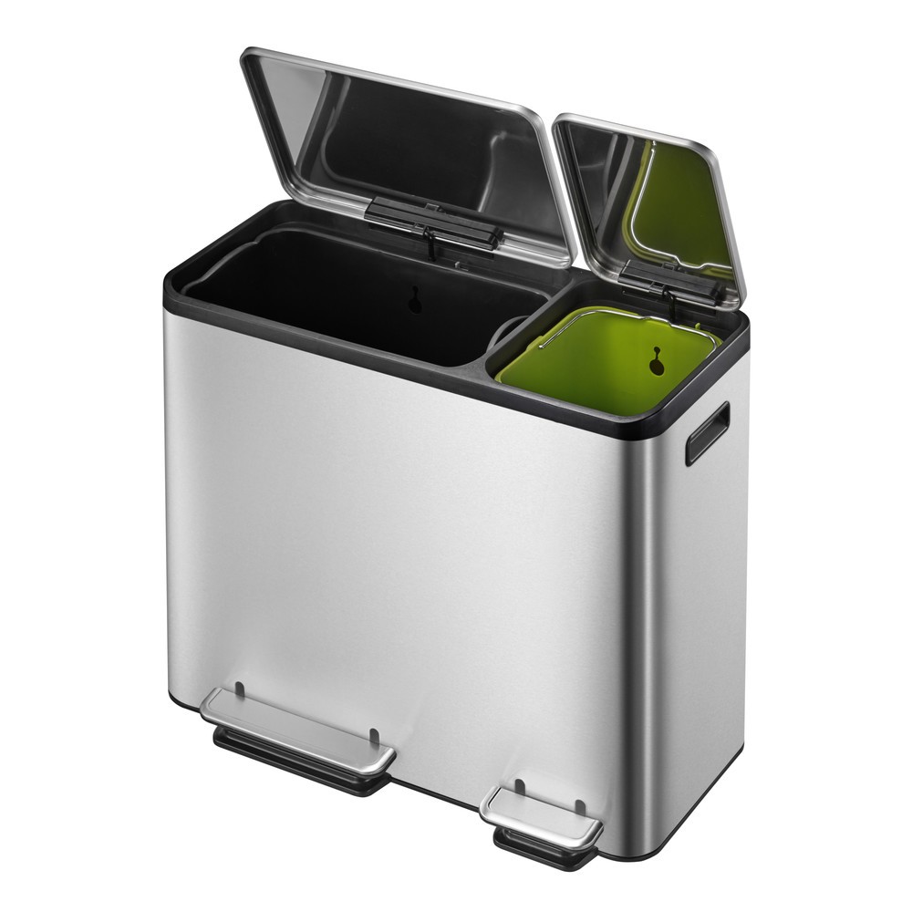 Produktabbildung Nr. 5: Pedaalafvalbak EcoCasa 30 + 15 l, roestvrij staal mat