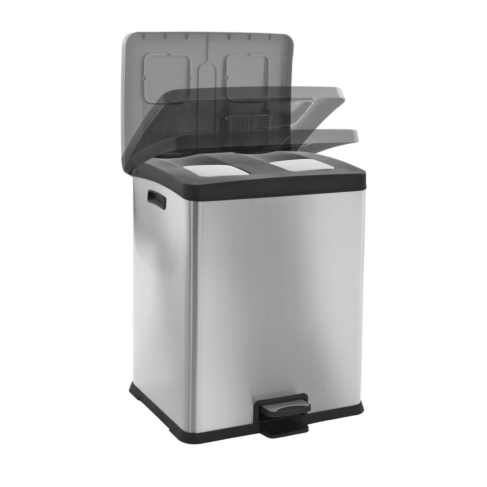 Produktabbildung Nr. 3: Pedaalafvalbak Rejoice Recycling, 30 + 30 l, roestvrij staal mat