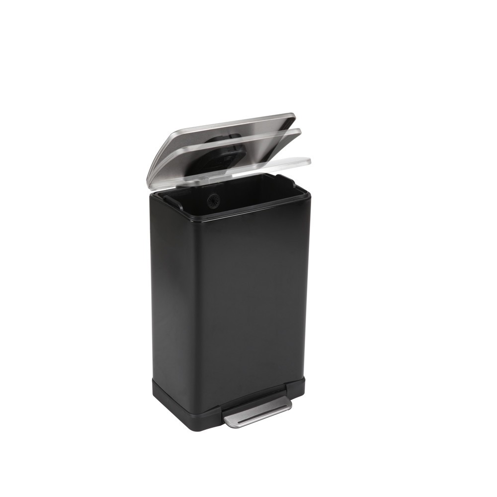 Produktabbildung Nr. 2: Pedaalafvalbak van roestvrij staal, 40 l, mat / zwart