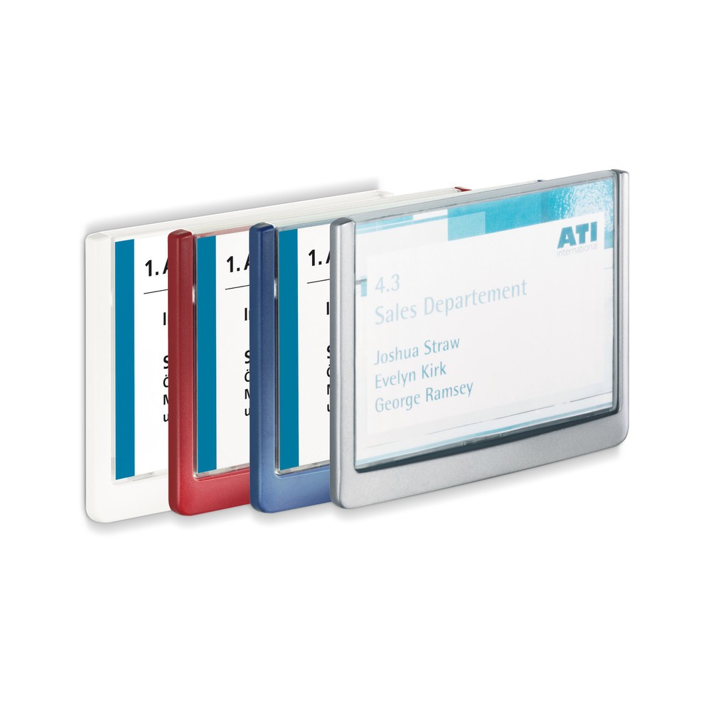 N° de l'image du produit 2 : Plaque de porte DURABLE Click Sign, H x L 105,5 x 149 mm, bleu foncé