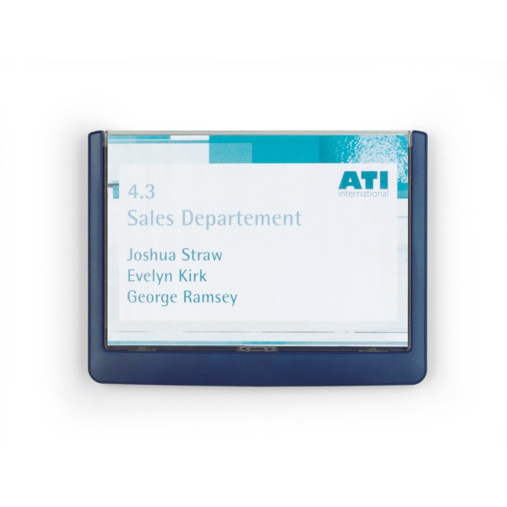 N° de l'image du produit 1 : Plaque de porte DURABLE Click Sign, H x L 105,5 x 149 mm, bleu foncé
