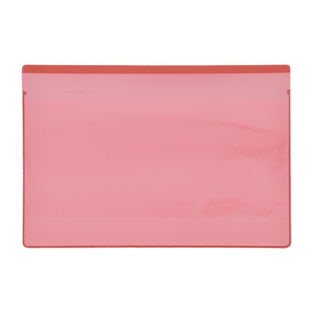 Produktabbildung Nr. 1: Poches magnétiques, DIN A6 paysage, insertion par en haut, 50 pcs/UV, rouges