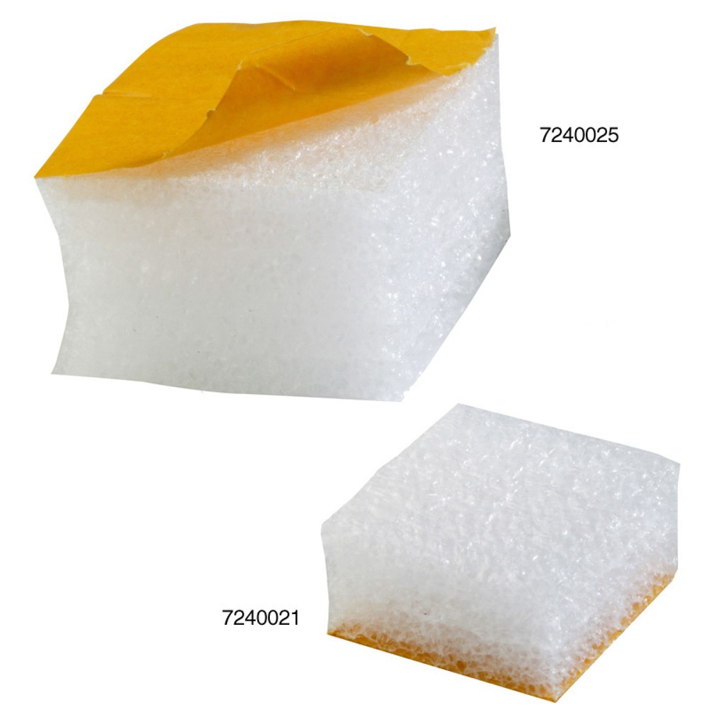 Product afbeelding: Polsterschutz, selbstklebend, 50 x 50 x 25 mm, weiß, stark haftend, 1 VE = 2000 Stk