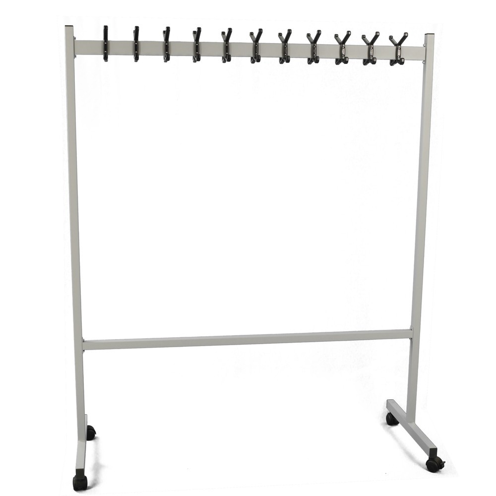 Produktabbildung Nr. 1: Portemanteau mobile Double, 22 crochets doubles, bilatéral, argenté, noir