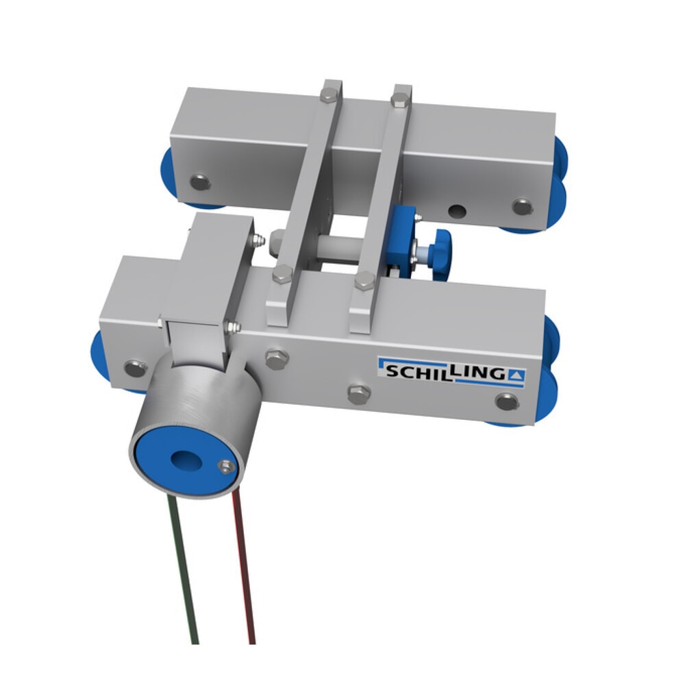 N° de l'image du produit 3 : Portique de levage SCHILLING en aluminium avec double traverse divisible, point d'accrochage 2 155 -3 655 mm, longueur 6 000 mm, capacité de charge 1 000 kg