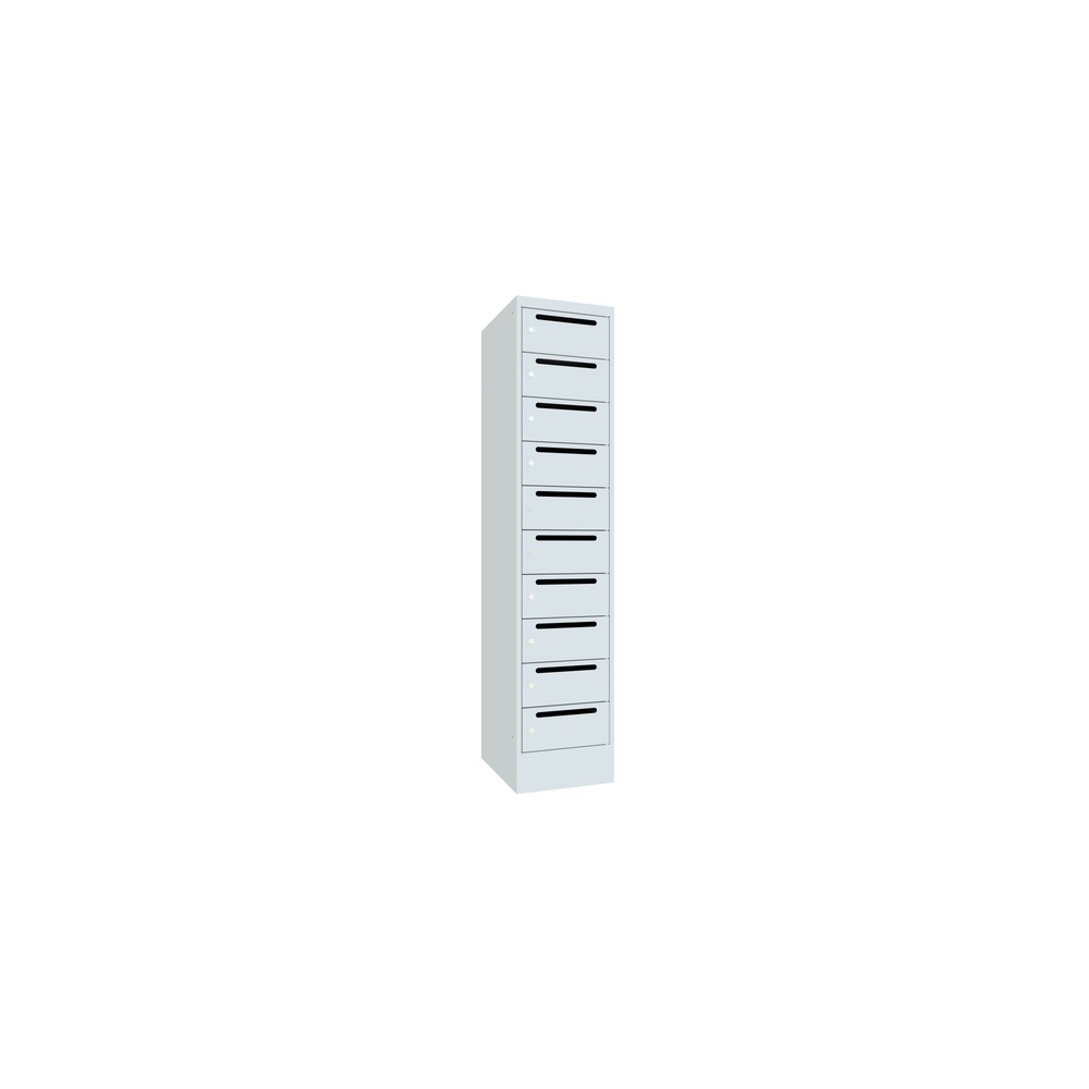Produktabbildung Nr. 2: Postsorteerkast PAVOY, 1x 10 vakken, hxbxd 1.850 x 430 x 500 mm, lichtgrijs, lichtgrijs