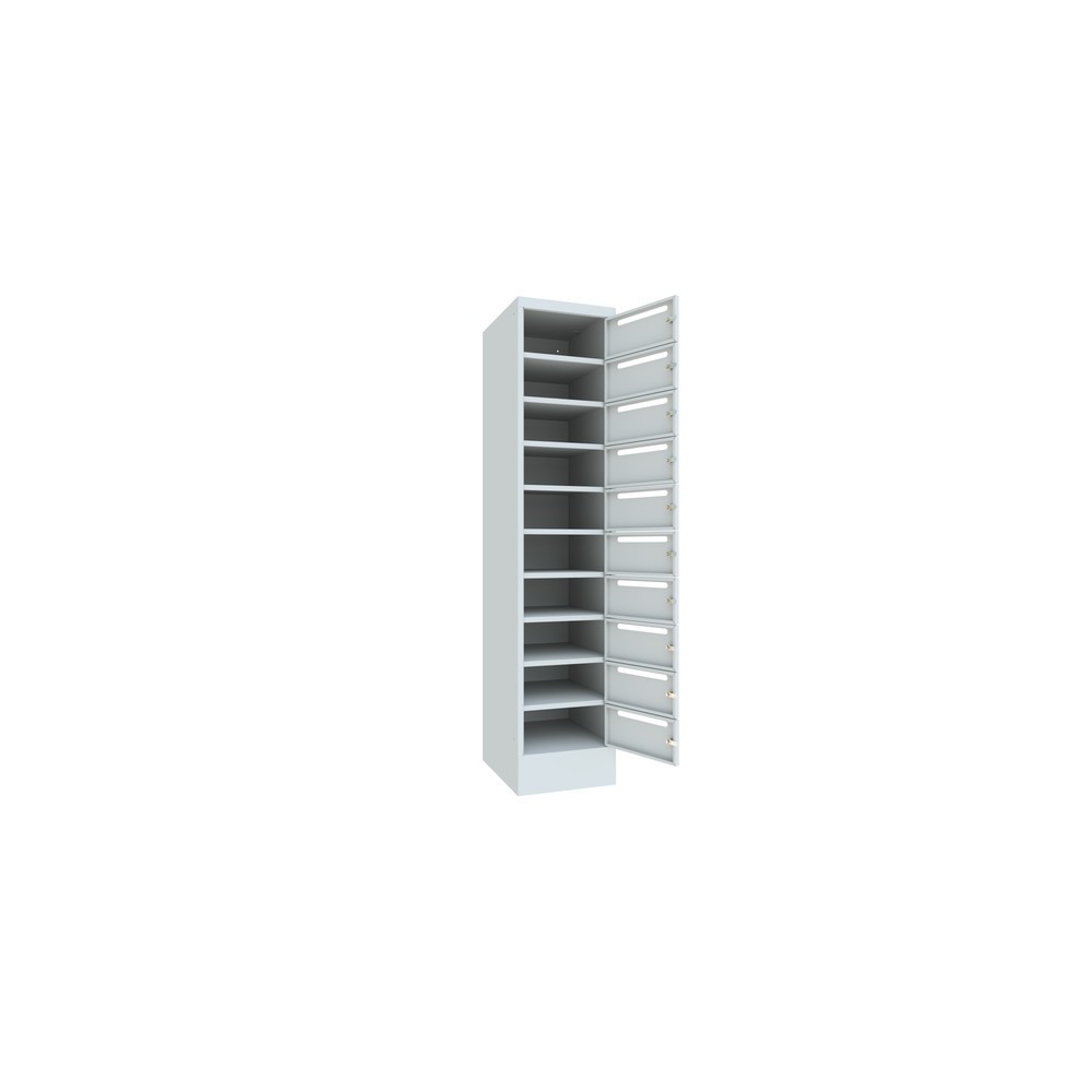 Produktabbildung Nr. 3: Postsorteerkast PAVOY, 1x 10 vakken, hxbxd 1.850 x 430 x 500 mm, lichtgrijs, lichtgrijs