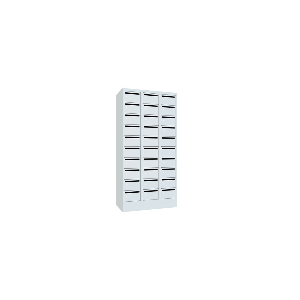 Productafbeelding nr. 3: Postsorteerkast PAVOY, 3x 10 vakken, hxbxd 1.850 x 930 x 500 mm, lichtgrijs, lichtgrijs