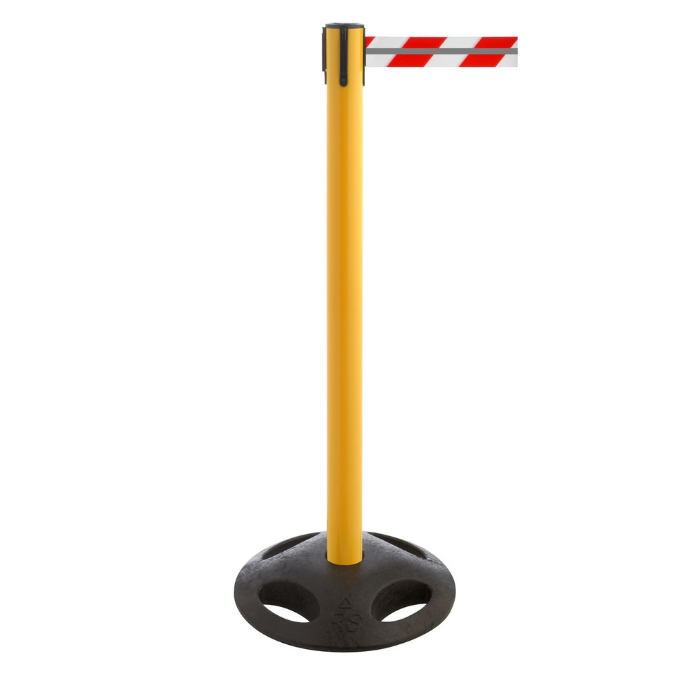 Produktabbildung Nr. 1: Potelet de délimitation RS-GUIDESYSTEMS® GLA 25-E REFLECTO, longueur 3,5 m, largeur 50 mm, potelet jaune, sangle rouge/blanc