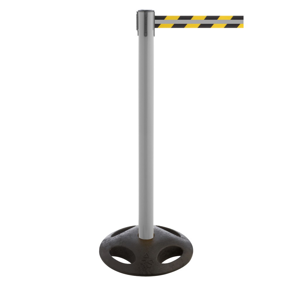 Produktabbildung Nr. 1: Potelet de délimitation RS-GUIDESYSTEMS® GLA 25-A REFLECTO, longueur 3,5 m, largeur 50 mm, potelet anthracite, sangle noir/jaune