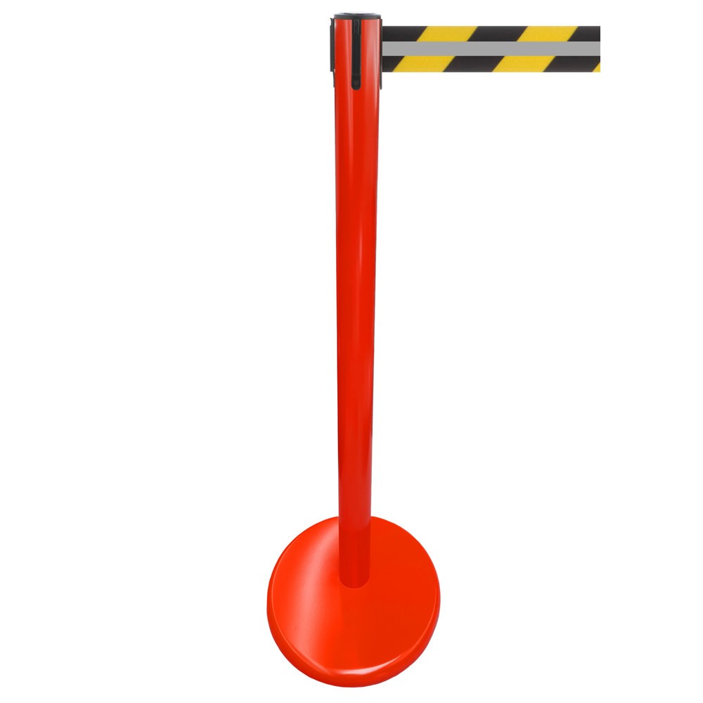 Illustration du produit: Potelet de délimitation RS-GUIDESYSTEMS® GLA 45-D REFLECTO, longueur 3,5 m, largeur 50 mm, potelet rouge, sangle noir/jaune