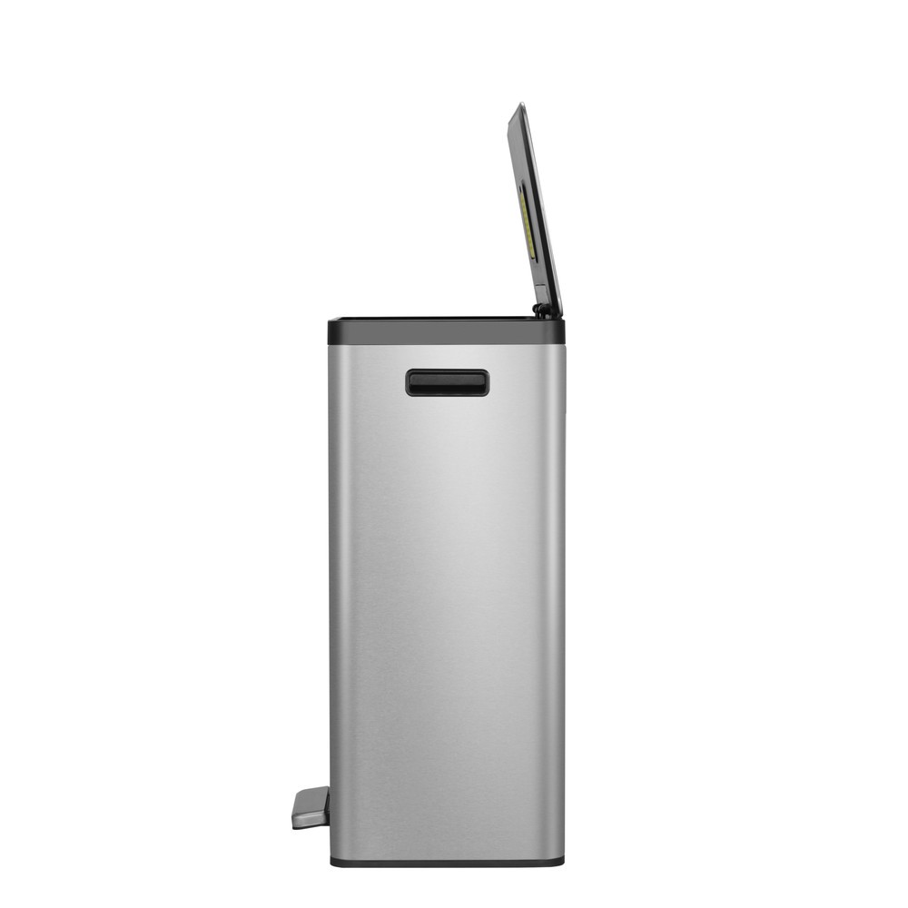 Produktabbildung Nr. 7: Poubelle à pédale EcoCasa 2 EKO, 2 x 20 litres, acier inoxydable mat