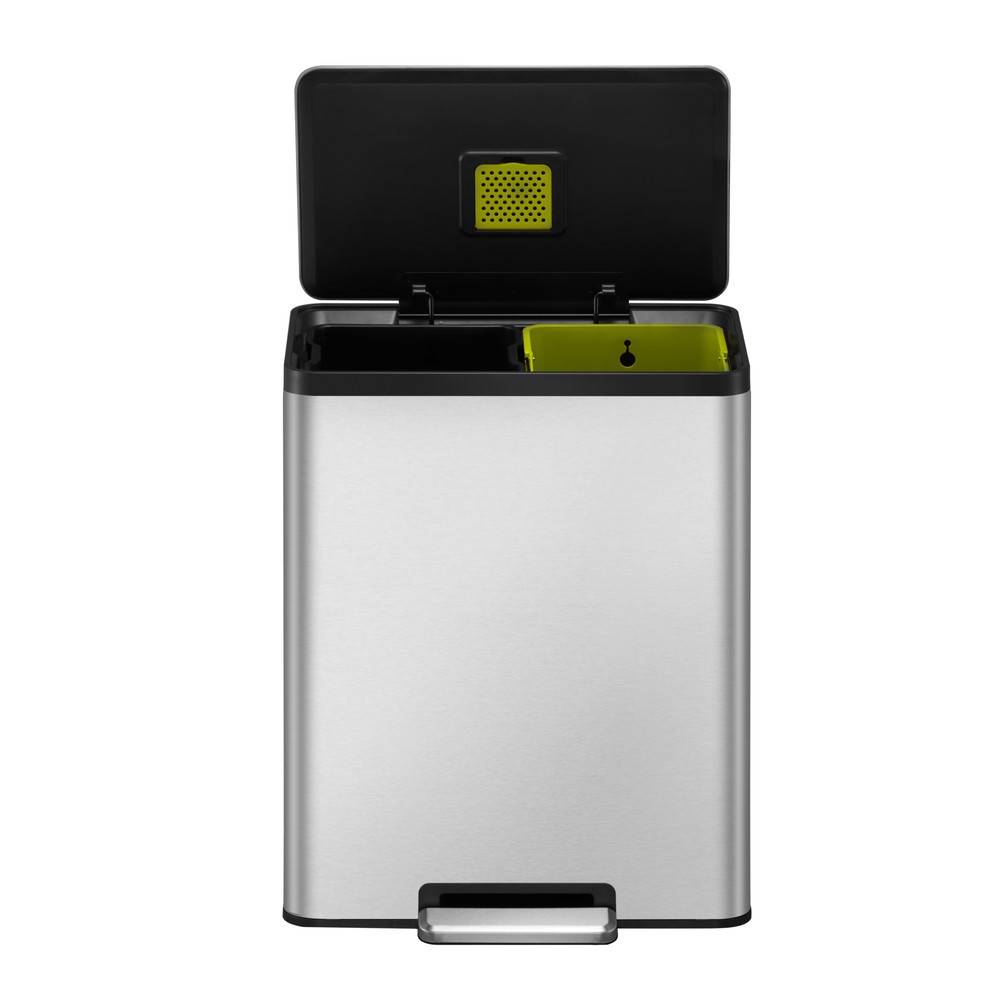 Produktabbildung Nr. 5: Poubelle à pédale EcoCasa 2 EKO, 2 x 30 litres, acier inoxydable mat