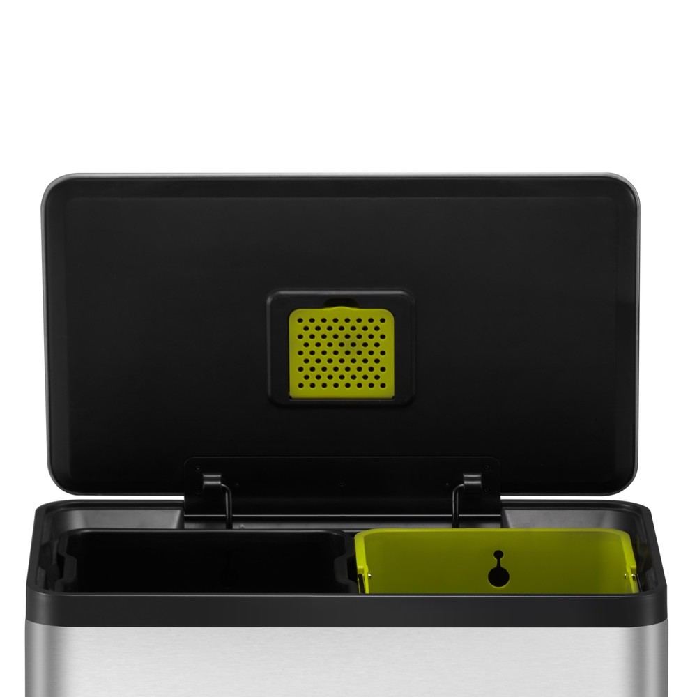 Produktabbildung Nr. 6: Poubelle à pédale EcoCasa 2 EKO, 2 x 30 litres, acier inoxydable mat