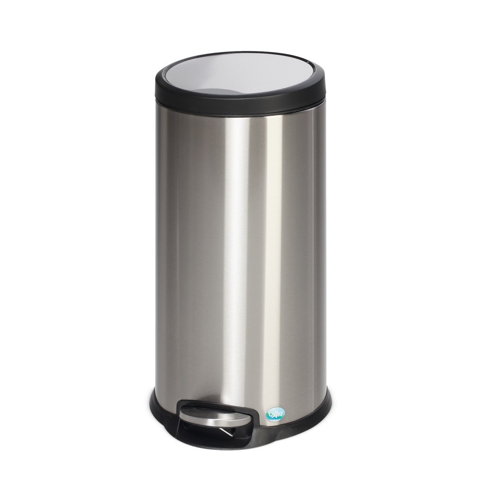 Produktabbildung Nr. 1: Poubelle à pédale en acier inoxydable, 30 litres, mate