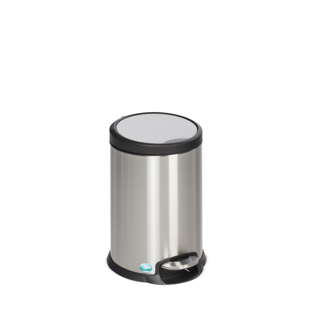 Produktabbildung Nr. 1: Poubelle à pédale en acier inoxydable, 12 litres, mate