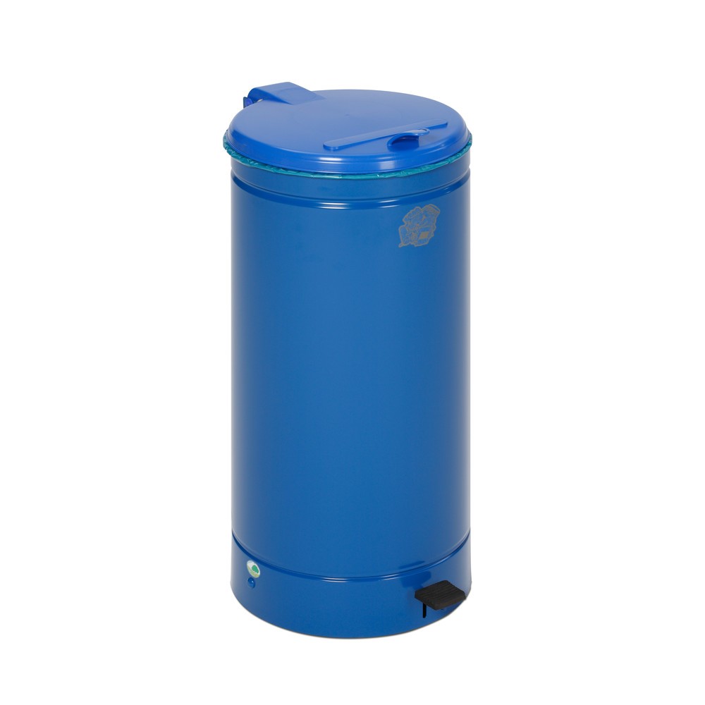 Produktabbildung Nr. 2: Poubelle à pédale Euro-Pedal, 60 litres, corps bleu, couvercle bleu