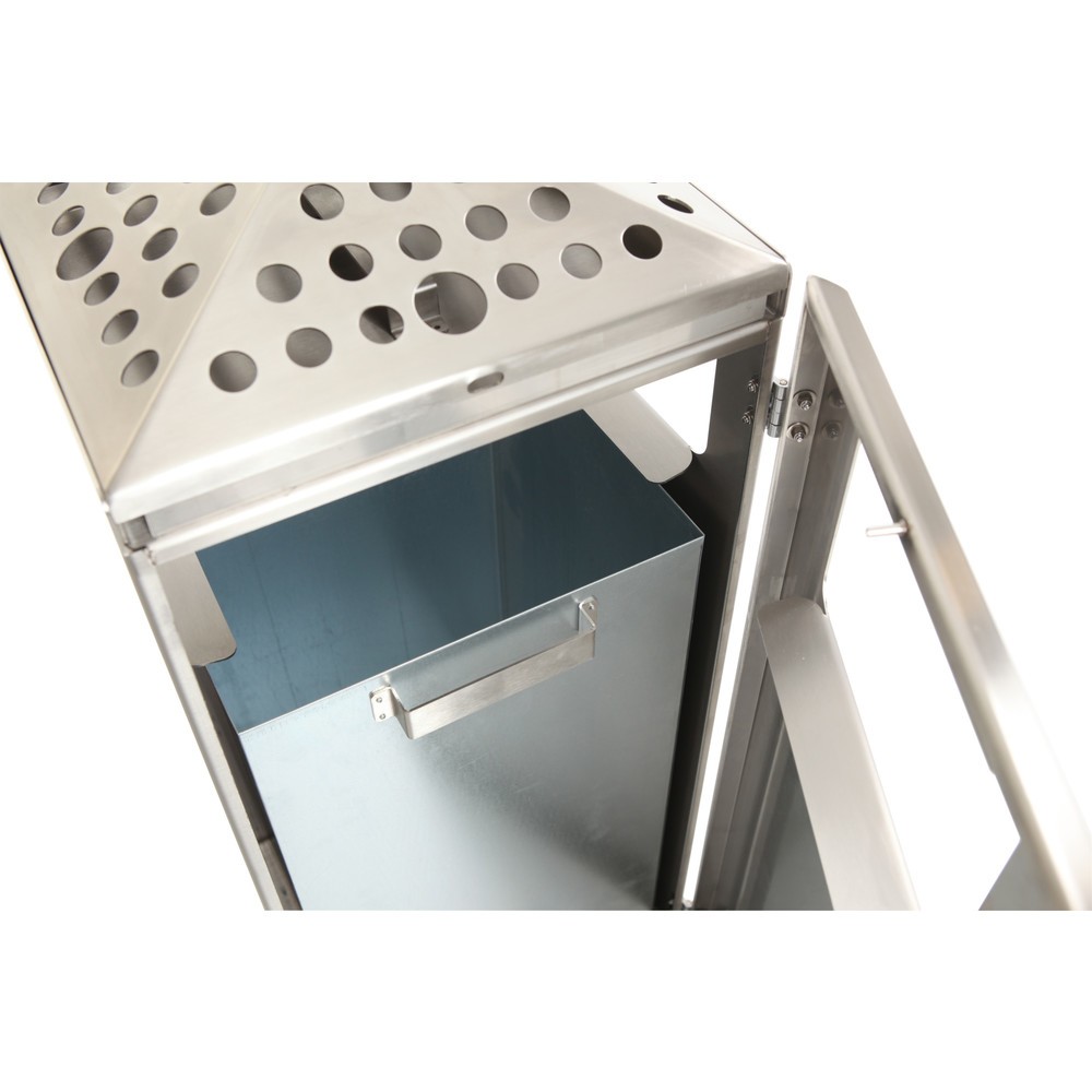 Produktabbildung Nr. 8: Poubelle-cendrier Pyramide, carrée, contenant de base en acier inoxydable, 70 litres