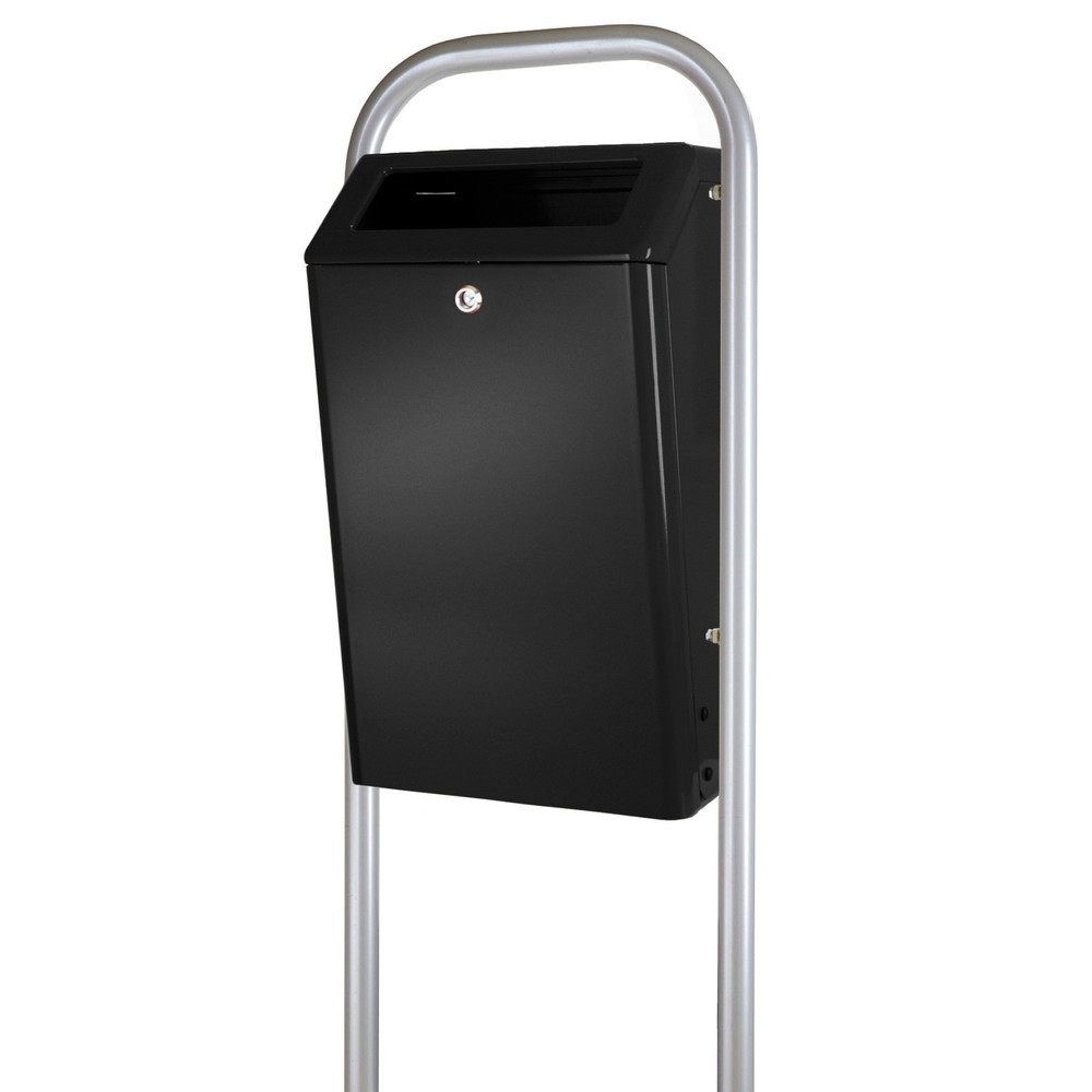 Illustration du produit: Poubelle en aluminium, 50 litres, noir/gris