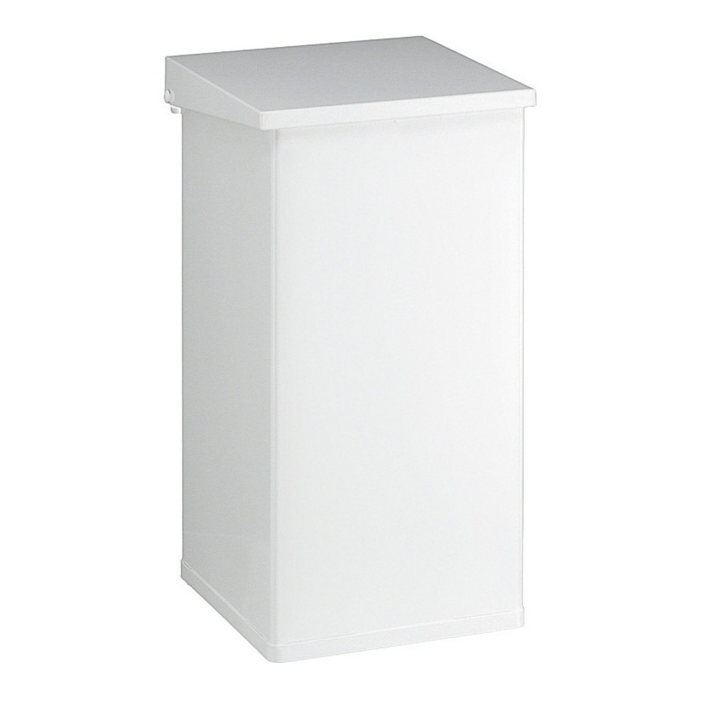 Illustration du produit: Poubelle Lift CARRO avec système d’amortissement, 55 litres, en aluminium, blanc