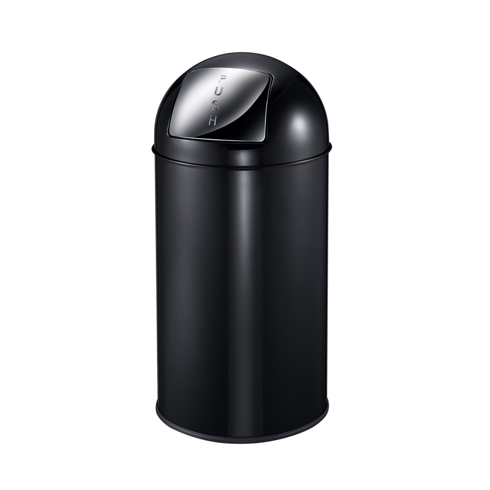 Produktabbildung Nr. 1: Poubelle Push, couvercle à fermeture automatique, 40 litres, noir brillant