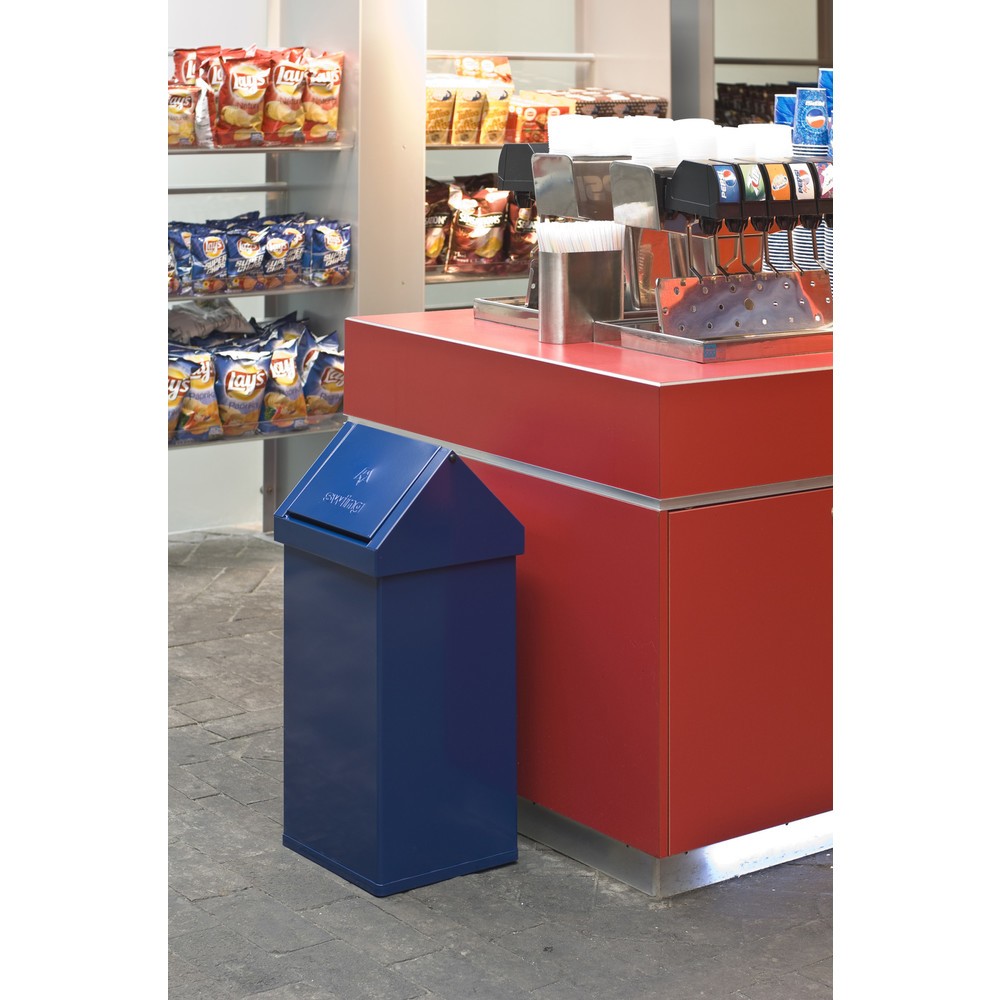 Produktabbildung Nr. 2: Poubelle Swing CARRO, 55 litres, en aluminium, bleu