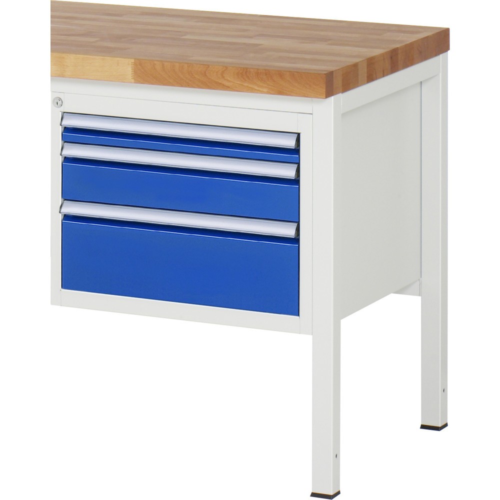 Produktabbildung Nr. 1: RAU Armoire à tiroirs Série 7000, caisson sous plateau, HxlxP 440 x 580 x 650 mm, 3 tiroirs 1 x 60, 1 x 120, 1 x 180 mm
