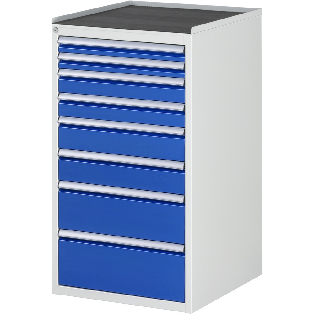 Produktabbildung Nr. 1: RAU Armoire à tiroirs Série 7000, HxlxP 1 035 x 580 x 650 mm, 8 tiroirs 2 x 60, 2 x 90, 2 x 120, 1 x 180, 1 x 210 mm, plan de travail en métal