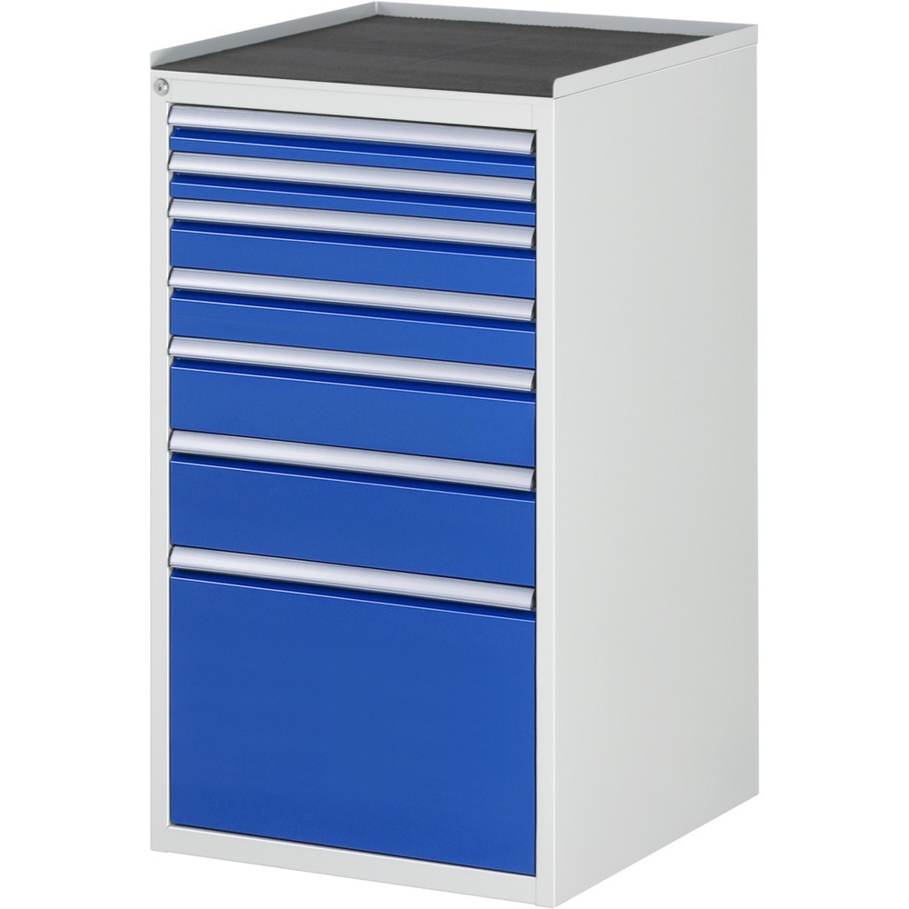 Produktabbildung Nr. 1: RAU Armoire à tiroirs Série 7000, HxlxP 1 035 x 580 x 650 mm, 7 tiroirs 2 x 60, 2 x 90, 1 x 120, 1 x 150, 1 x 360 mm, plan de travail en métal