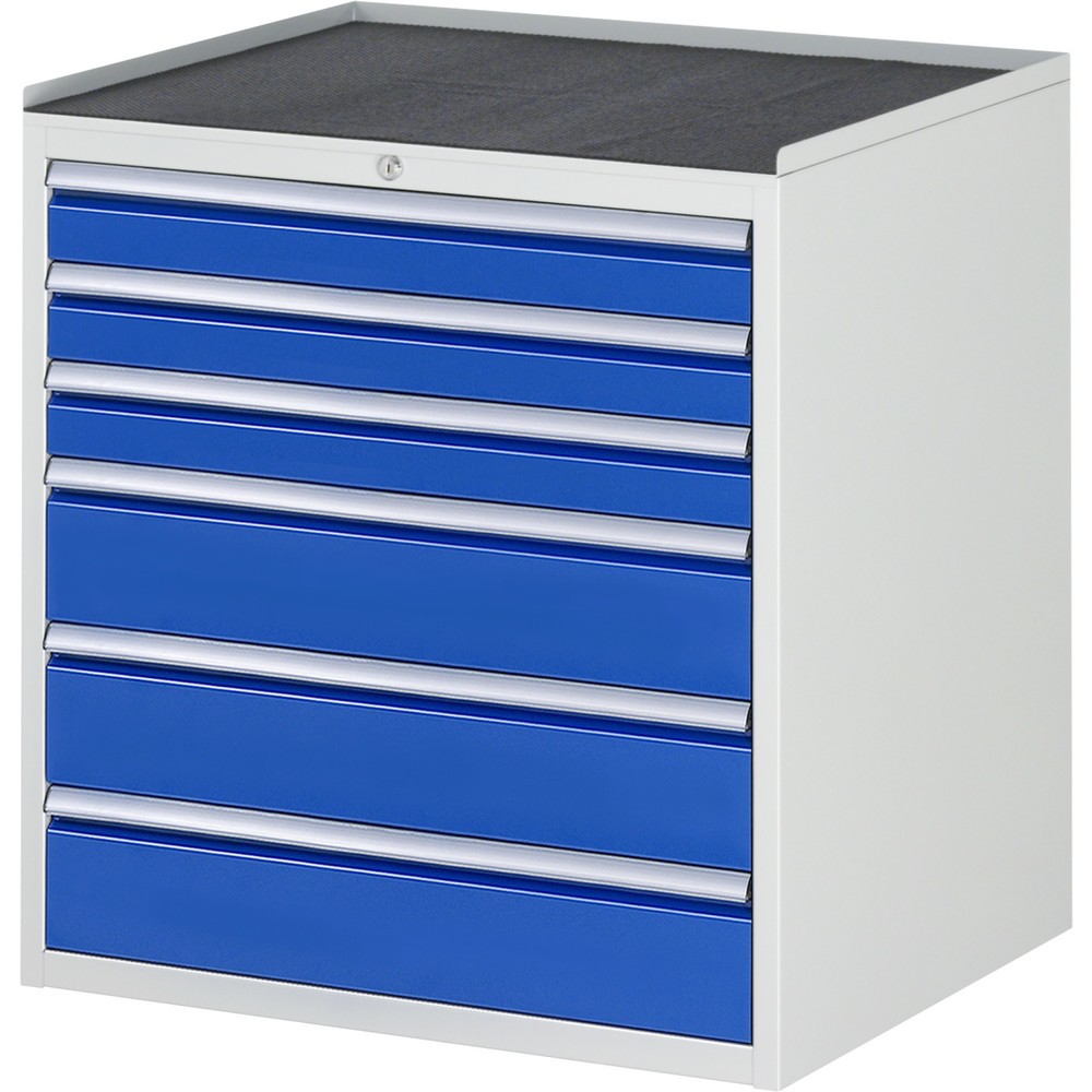 Produktabbildung Nr. 1: RAU Armoire à tiroirs Série 7000, HxlxP 825 x 770 x 650 mm, 6 tiroirs 3 x 90, 3 x 150 mm, plan de travail en métal