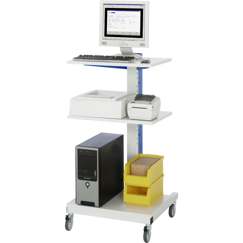 Produktabbildung Nr. 2: RAU Colonne porte-PC, HxlxP 1 230 x 650 x 650 mm, avec jeu de roulettes