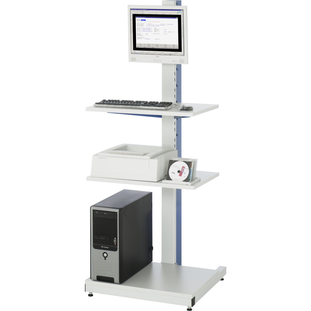 Produktabbildung Nr. 3: RAU computerstandaard, h x b x d 1.680 x 650 x 650 mm, met flatscreenhouder
