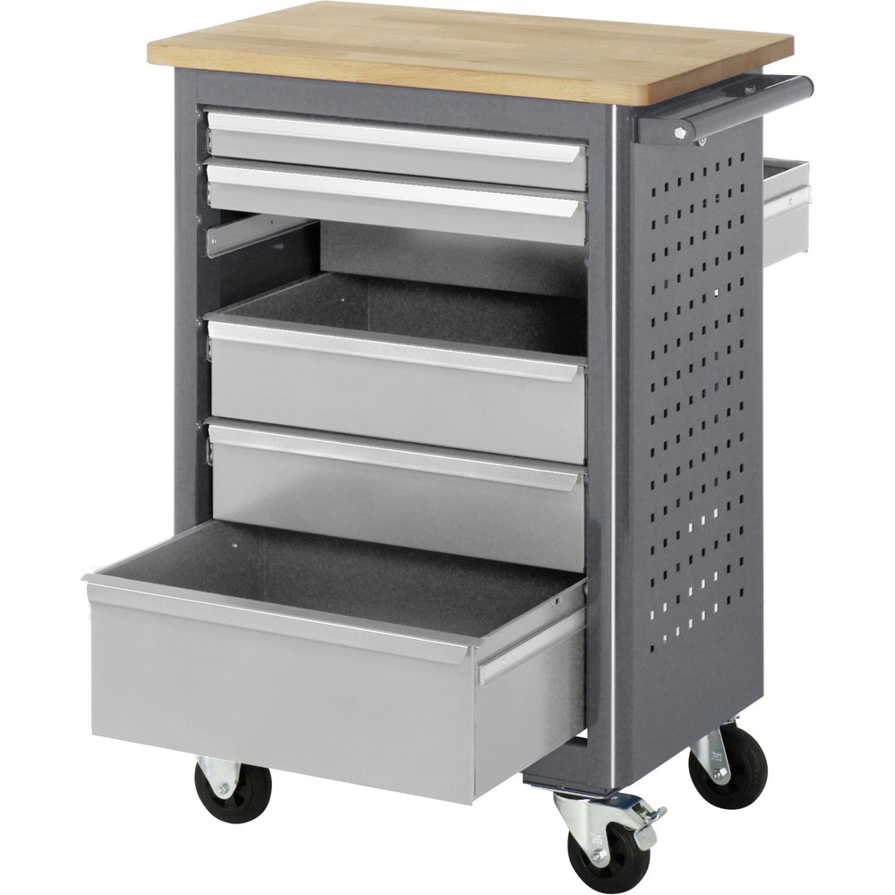 Produktabbildung Nr. 3: RAU Établi à roulettes Série adlatus, HxlxP 950 x 675 x 450 mm, 6 tiroirs 2 x 65, 3 x 125, 1 x 90 mm, plan de travail en hêtre