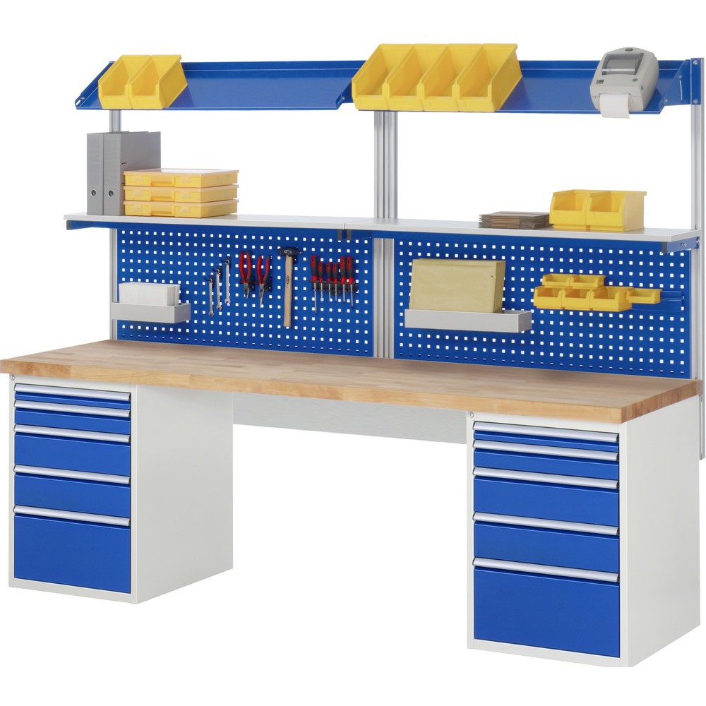 Produktabbildung Nr. 5: RAU Établi série 7000, 2 caissons, HxlxP 890 x 2 500 x 700 mm, 12 tiroirs extractibles à 100 % 6 x 90 mm, 6 x 150 mm